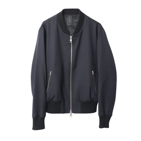 Ami Paris Bomber Jacket in Black Wool